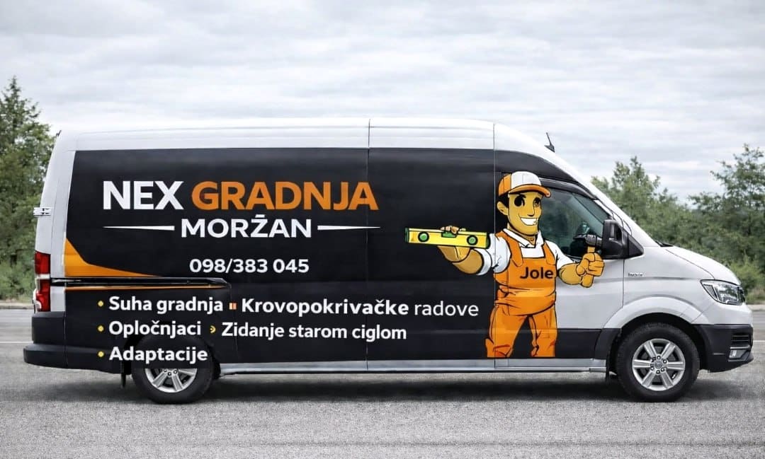 Kombi tvrtke Nex Gradnja Moržan na terenu